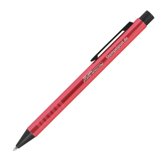 Kugelschreiber Metallic mit schwarzem Clip - 25 Stück