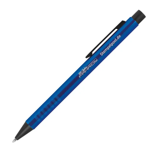Kugelschreiber Metallic mit schwarzem Clip - 25 Stück