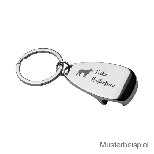 Schlüsselanhäger aus Metall mit Flaschenöffner - 10 Stück