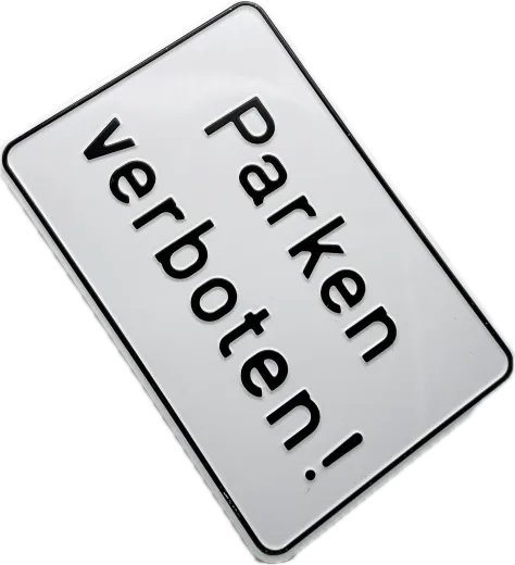 Aluminium-Hinweisschild „Parken verboten!“