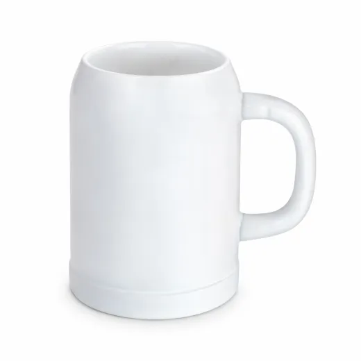 Bierkrug 500 ml weiß inkl. Druck