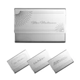 Visitenkartenetui Metall-Silber - 10 Stück