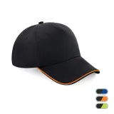 Cap Schwarz mit farbigem Akzent inkl. Druck