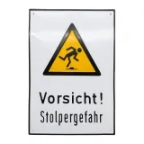 Aluminium-Warnschild „Vorsicht! Stolpergefahr“