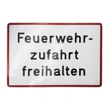 Aluminium-Hinweisschild „Feuerwehrzufahrt freihalten“