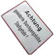 Aluminium-Hinweisschild ,,Achtung geänderte Durchgangshöhe Stoßgefahr!"