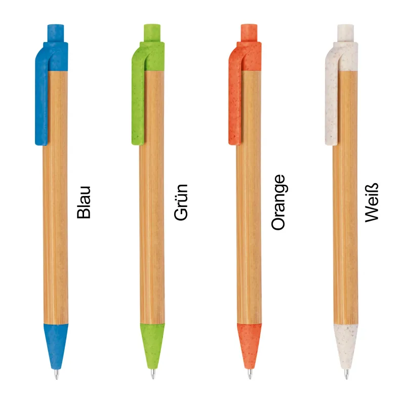 Kugelschreiber Bambus-Weizenstroh inkl. Gravur