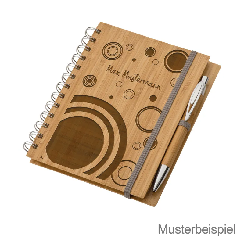 Notizbuch Bambus - 10 Stück