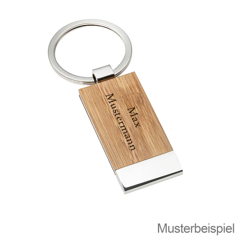 Schlüsselanhänger Bambus - 10 Stück