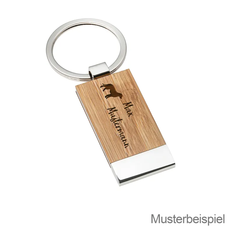 Schlüsselanhänger Bambus - 10 Stück