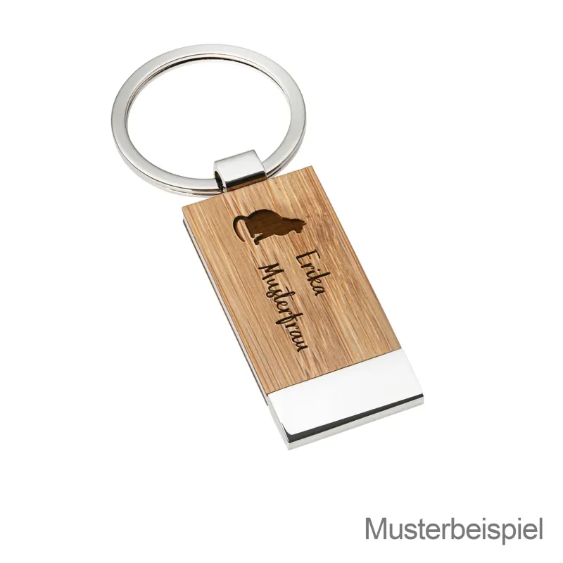 Schlüsselanhänger Bambus - 10 Stück