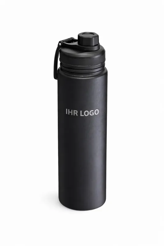 Thermotrinkflasche ARCTICDROP 710 ml schwarz inkl. Lasergravur