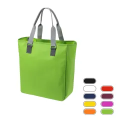 Shoppertasche mit grauen Griffen - 10 Stück