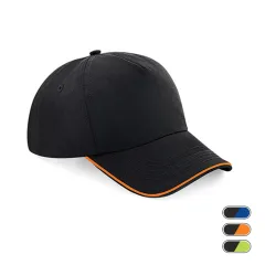 Cap Schwarz mit farbigem Akzent - 10 Stück
