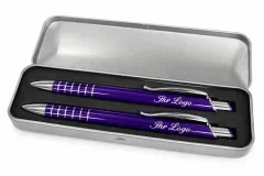 Schreibwaren-Set in Aluminium-Box